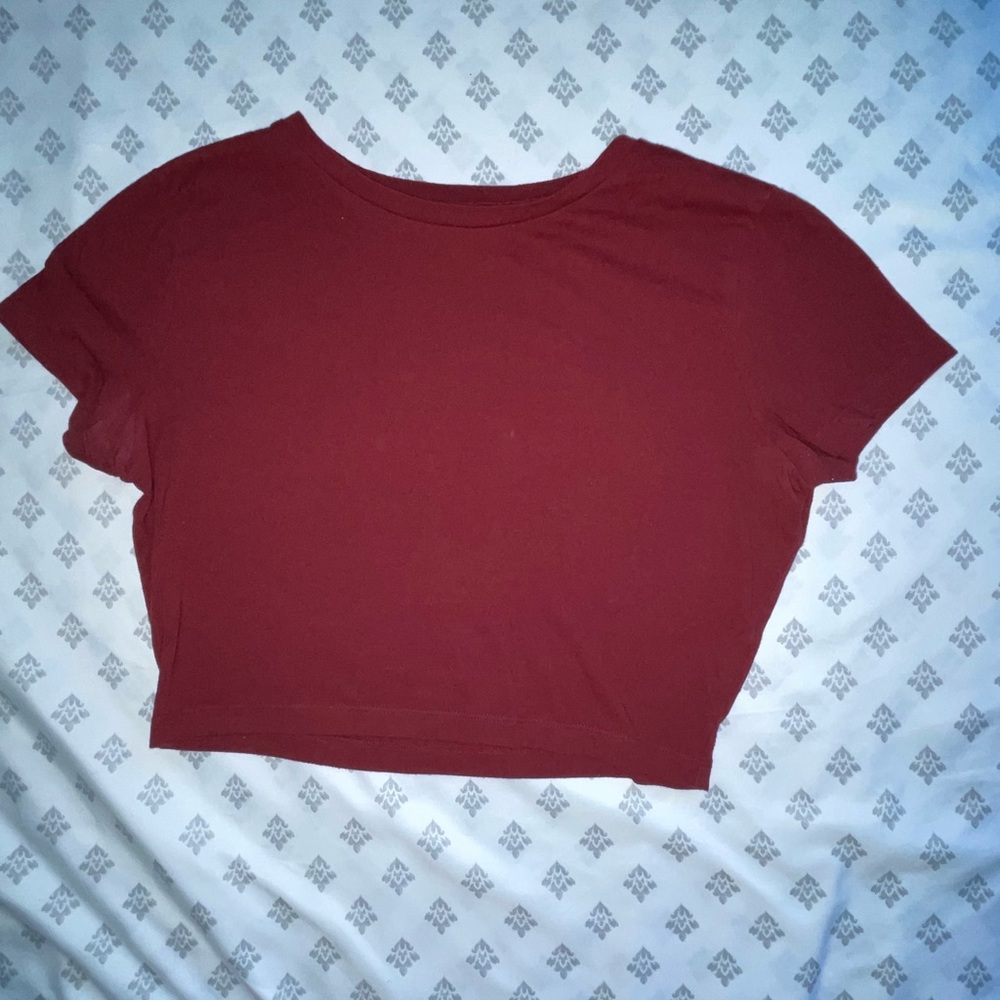Burgundy crop top